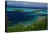 Hotel over the Turquoise Lagoon in French Polynesia-rafcha-Stretched Canvas