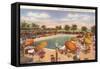 Hotel Pool, Miami Beach, Florida-null-Framed Stretched Canvas