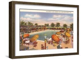 Hotel Pool, Miami Beach, Florida-null-Framed Art Print