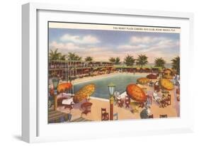 Hotel Pool, Miami Beach, Florida-null-Framed Art Print