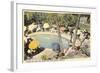 Hotel Pool, Palm Springs, California-null-Framed Art Print