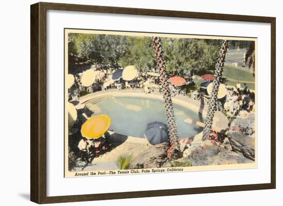 Hotel Pool, Palm Springs, California-null-Framed Art Print