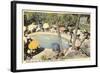 Hotel Pool, Palm Springs, California-null-Framed Art Print