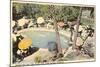 Hotel Pool, Palm Springs, California-null-Mounted Art Print