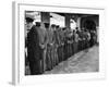 Hotel Porters Waiting For Zurich Arosa Train Arrival-Alfred Eisenstaedt-Framed Photographic Print
