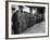 Hotel Porters Waiting For Zurich Arosa Train Arrival-Alfred Eisenstaedt-Framed Photographic Print