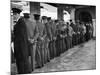 Hotel Porters Waiting For Zurich Arosa Train Arrival-Alfred Eisenstaedt-Mounted Photographic Print