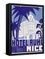 Hotel Ruhl Nice Luggage Label-null-Framed Stretched Canvas