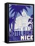 Hotel Ruhl Nice Luggage Label-null-Framed Stretched Canvas