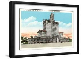 Hotel San Luis, Galveston Beach, Texas-null-Framed Art Print