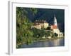 Hotel Schloss along Danube River, Durnstein, Austria-David Herbig-Framed Photographic Print