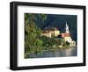 Hotel Schloss along Danube River, Durnstein, Austria-David Herbig-Framed Photographic Print