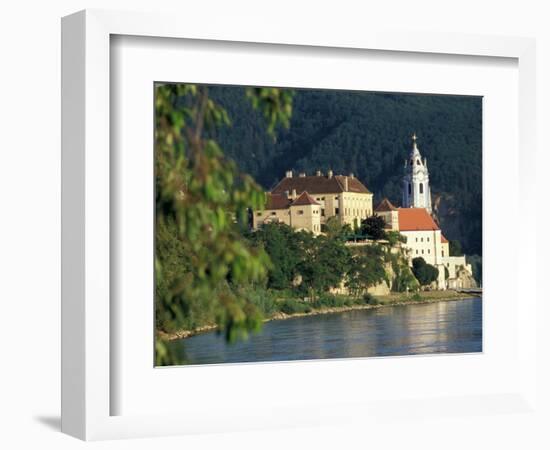 Hotel Schloss along Danube River, Durnstein, Austria-David Herbig-Framed Photographic Print