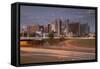 Hotel Sector, Dusk, Brasilia, Federal District, Brazil, South America-Ian Trower-Framed Stretched Canvas