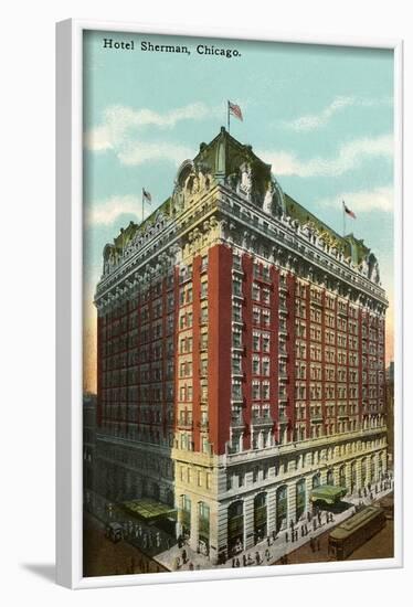 Hotel Sherman, Chicago, Illinois-null-Framed Art Print