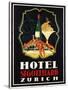 Hotel St. Gotthard Zurich Poster-Otto Baumberger-Stretched Canvas