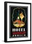 Hotel St. Gotthard Zurich Poster-Otto Baumberger-Framed Premium Giclee Print