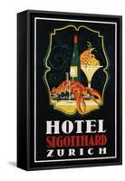 Hotel St. Gotthard Zurich Poster-Otto Baumberger-Framed Stretched Canvas