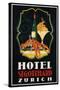 Hotel St. Gotthard Zurich Poster-Otto Baumberger-Stretched Canvas