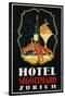 Hotel St. Gotthard Zurich Poster-Otto Baumberger-Stretched Canvas