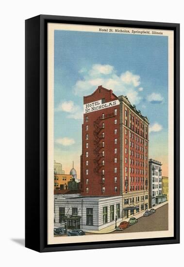 Hotel St. Nicholas, Springfield, Illinois-null-Framed Stretched Canvas