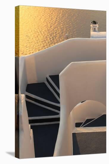 Hotel Stairs, Santorini, Greece-Fran?oise Gaujour-Stretched Canvas