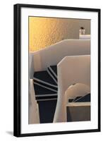 Hotel Stairs, Santorini, Greece-Fran?oise Gaujour-Framed Photographic Print