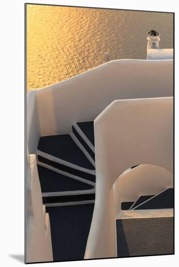 Hotel Stairs, Santorini, Greece-Fran?oise Gaujour-Mounted Photographic Print