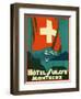 Hotel Suisse Montreux Luggage Label-null-Framed Giclee Print