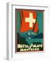 Hotel Suisse Montreux Luggage Label-null-Framed Giclee Print