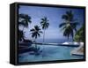 Hotel Swimming Pool, Kovalam, Kerala State, India-Strachan James-Framed Stretched Canvas