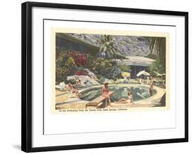 Hotel Swimming Pool, Palm Springs, California-null-Framed Art Print