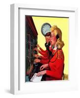 "Hotel Switchboard Operators," June 21, 1941-Albert W. Hampson-Framed Giclee Print