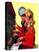 "Hotel Switchboard Operators," June 21, 1941-Albert W. Hampson-Stretched Canvas