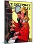 "Hotel Switchboard Operators," Saturday Evening Post Cover, June 21, 1941-Albert W. Hampson-Mounted Premium Giclee Print