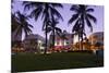 Hotel 'The Carlyle' at Dusk, Ocean Drive, Miami South Beach, Art Deco District, Florida, Usa-Axel Schmies-Mounted Photographic Print