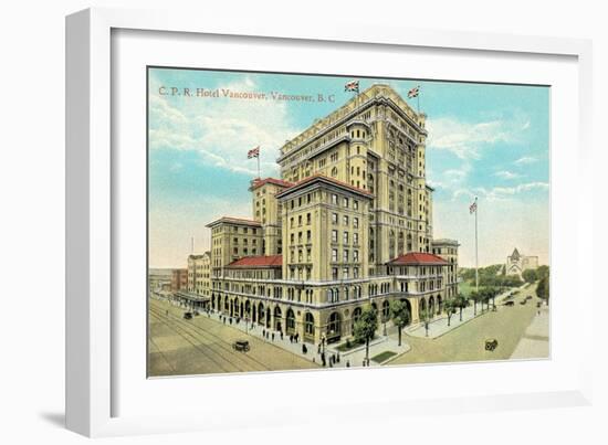 Hotel Vancouver, British Columbia-null-Framed Art Print