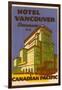 Hotel Vancouver Luggage Label-null-Framed Giclee Print