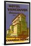 Hotel Vancouver Luggage Label-null-Framed Giclee Print