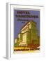 Hotel Vancouver Luggage Label-null-Framed Giclee Print