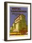 Hotel Vancouver Luggage Label-null-Framed Premium Giclee Print