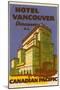 Hotel Vancouver Luggage Label-null-Mounted Premium Giclee Print