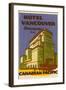 Hotel Vancouver Luggage Label-null-Framed Giclee Print