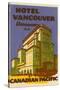 Hotel Vancouver Luggage Label-null-Stretched Canvas