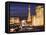 Hotels and Casinos At Night, Las Vegas, Nevada-Dennis Flaherty-Framed Stretched Canvas