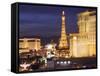 Hotels and Casinos At Night, Las Vegas, Nevada-Dennis Flaherty-Framed Stretched Canvas