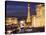 Hotels and Casinos At Night, Las Vegas, Nevada-Dennis Flaherty-Stretched Canvas