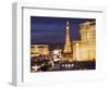 Hotels and Casinos At Night, Las Vegas, Nevada-Dennis Flaherty-Framed Photographic Print