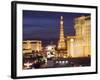 Hotels and Casinos At Night, Las Vegas, Nevada-Dennis Flaherty-Framed Photographic Print