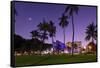 Hotels at Dusk, Ocean Drive, Miami South Beach, Art Deco District, Florida, Usa-Axel Schmies-Framed Stretched Canvas